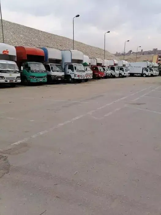 اسطول سيارات نقل العفش في الدقهلية